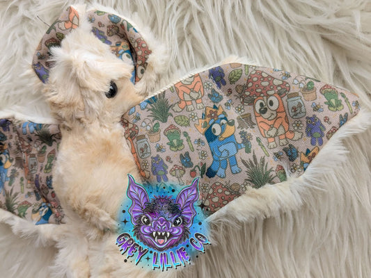 Cottagecore Blue Dog Bat