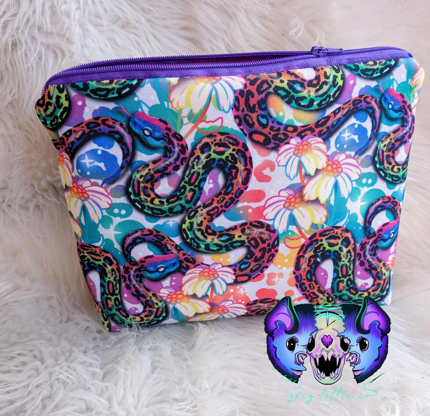 Rainbow Snakes Zipper Bag