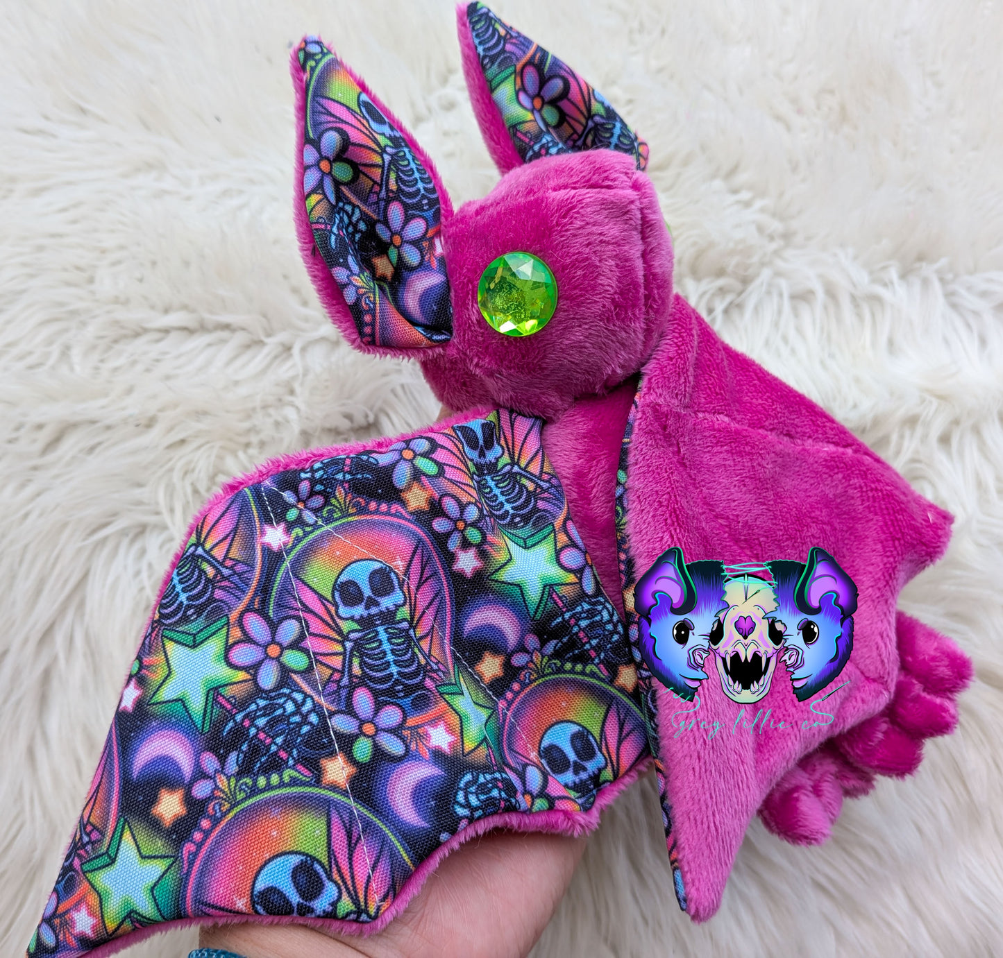 Skelly Fairy Large Gem Eye Bat