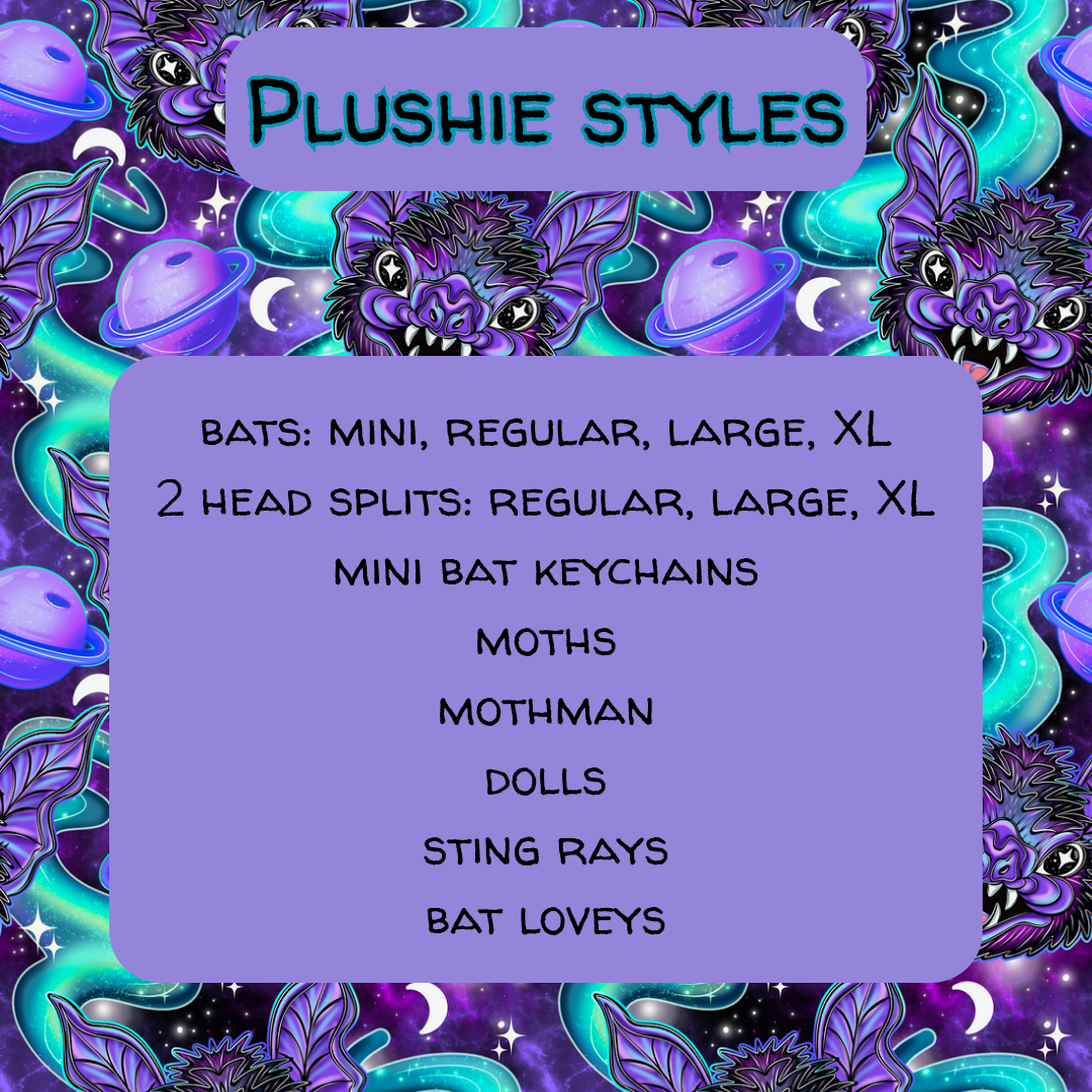 Plushie Customs Spots - only purchase ONE per customer