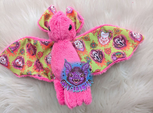 Neon Horror Tattoo Hearts Bat