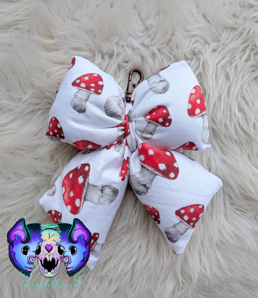 Mushroom Puff Bow Keychain