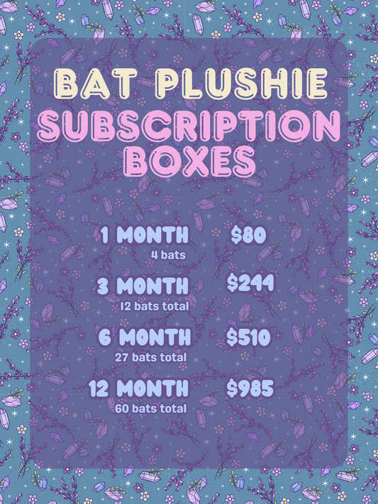 Bat Plushie Subscription Boxes