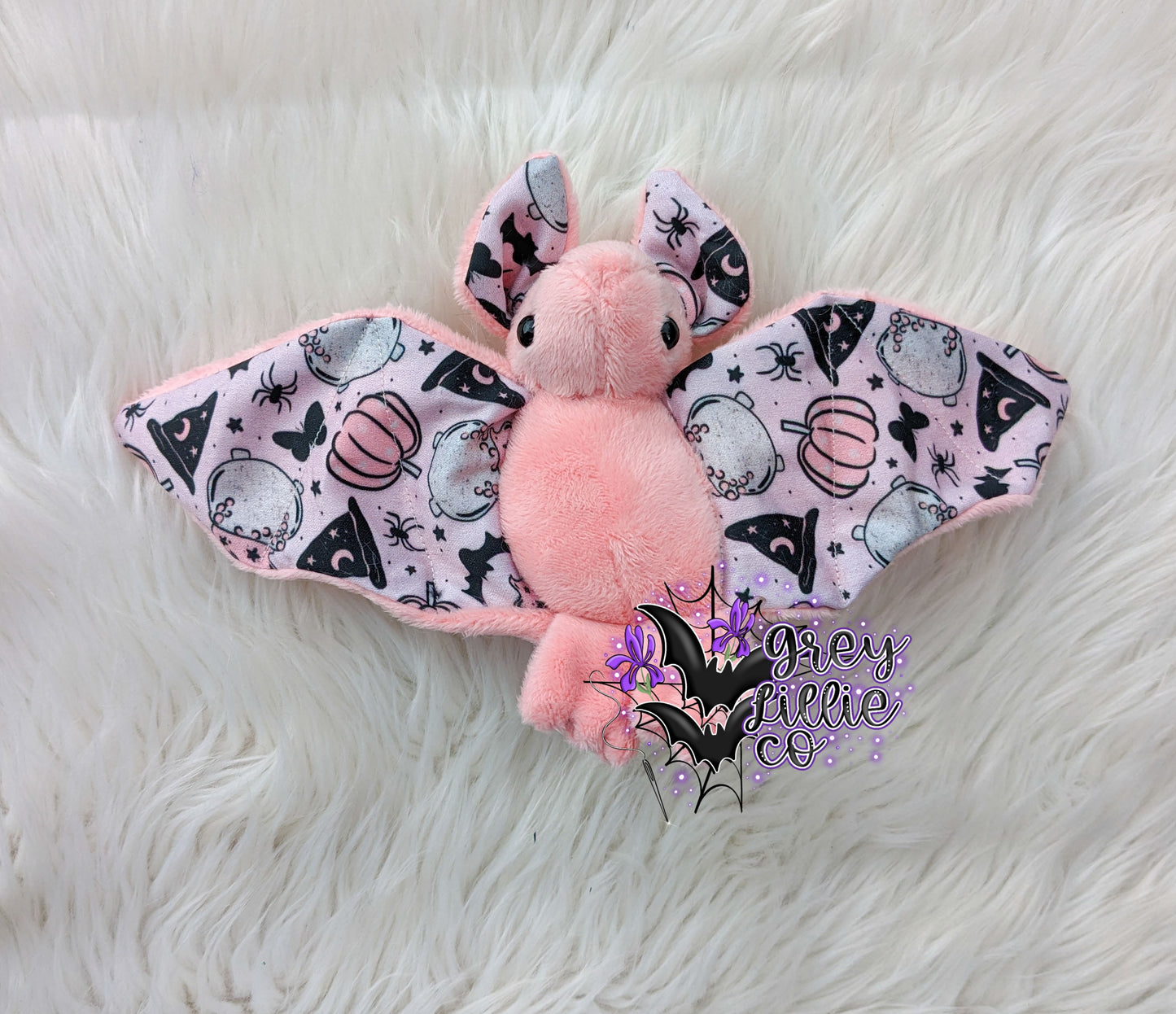 Pink Witchy Bat Plushie