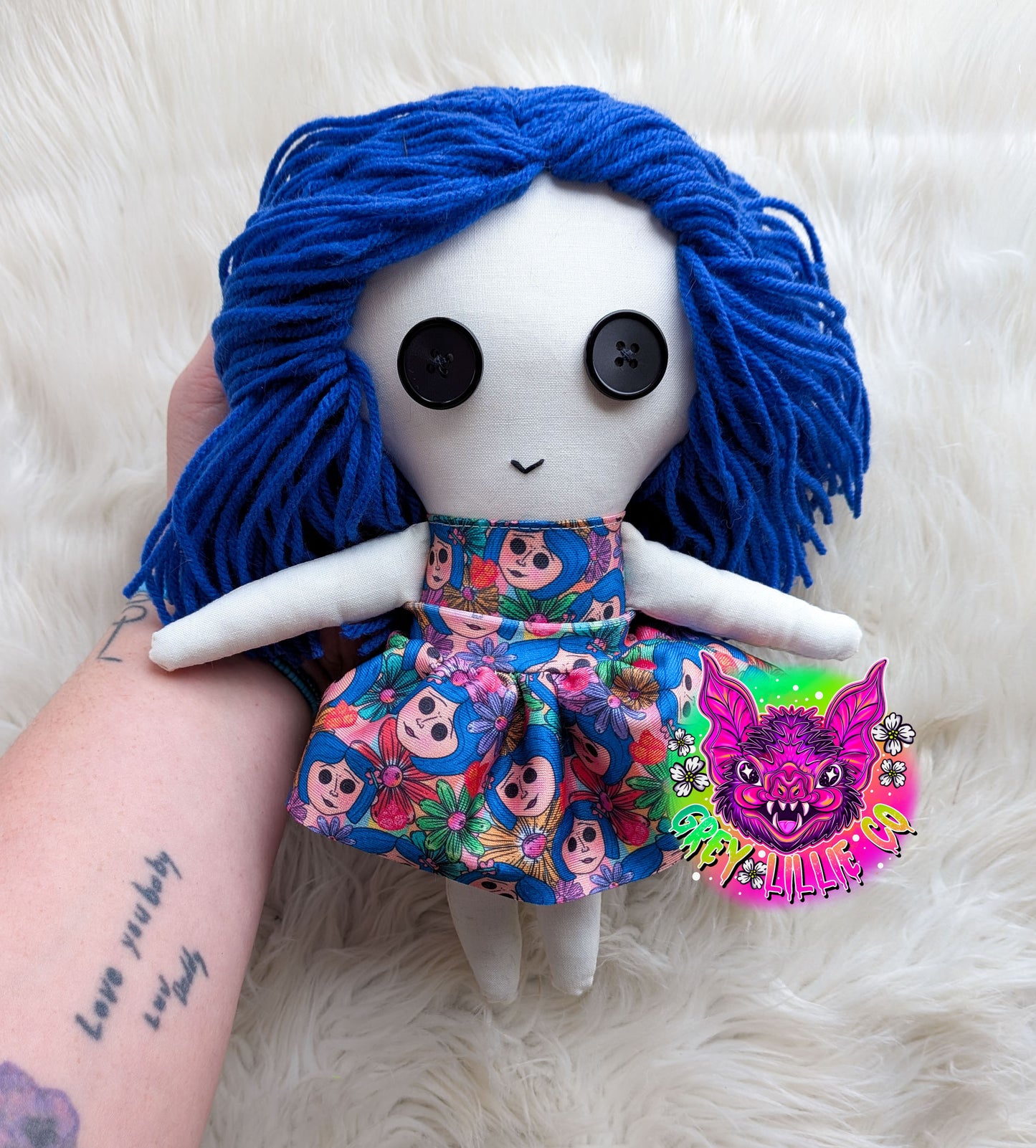 Large Button Doll *made to order*