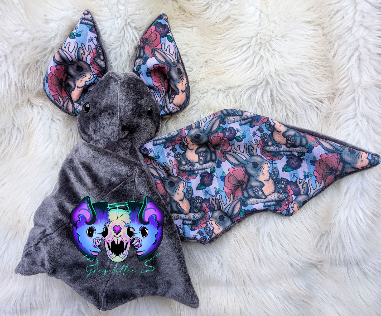 Floral Jackalope Bat