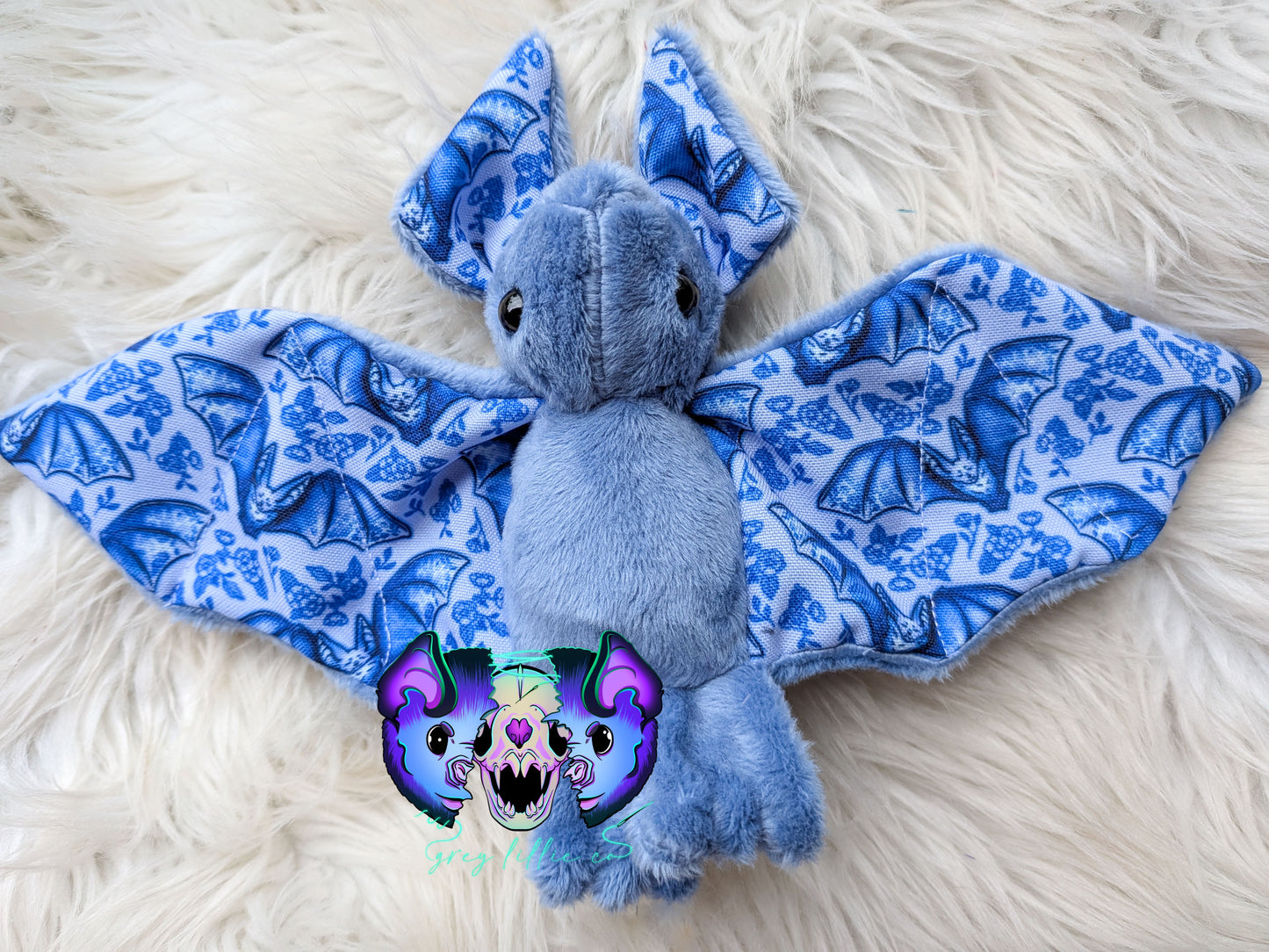 Blue Porcelain Bats Bat