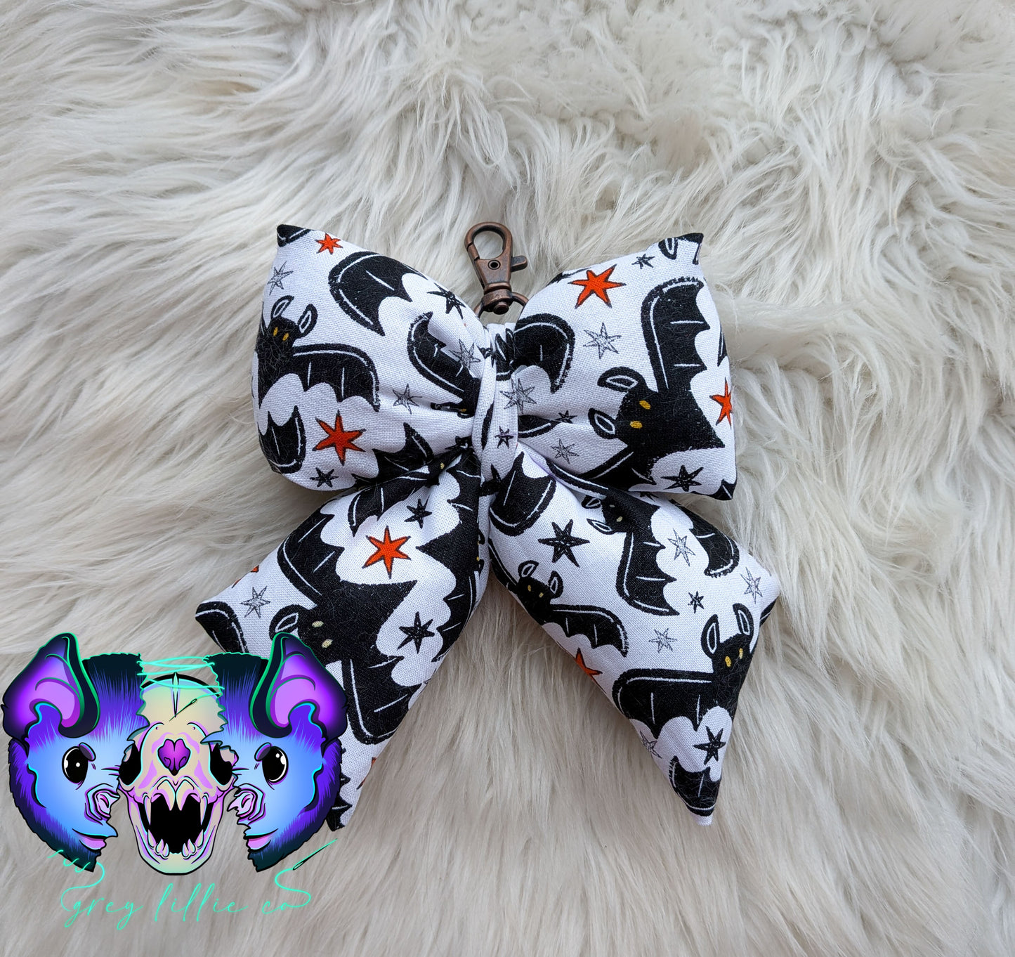 Bats Puff Bow Keychain